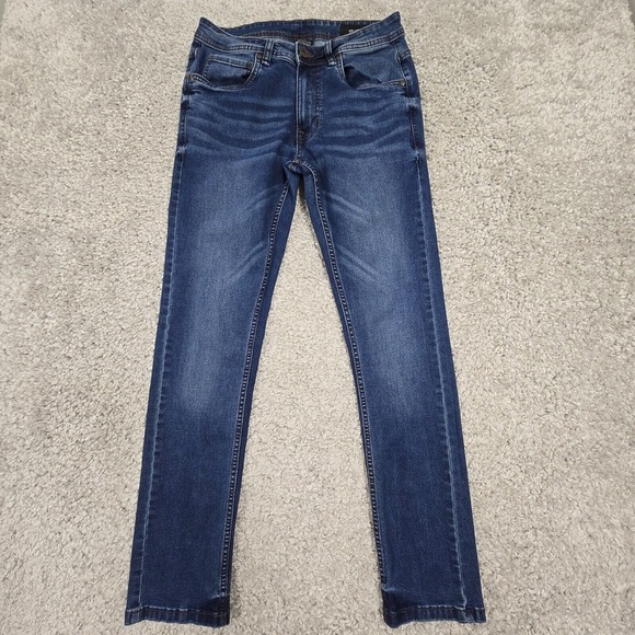 The Perfect Jean NYC Jeans Mens 28x32 (Fits 28x30.5) Blue Slim Stretch Denim - Picture 1 of 12